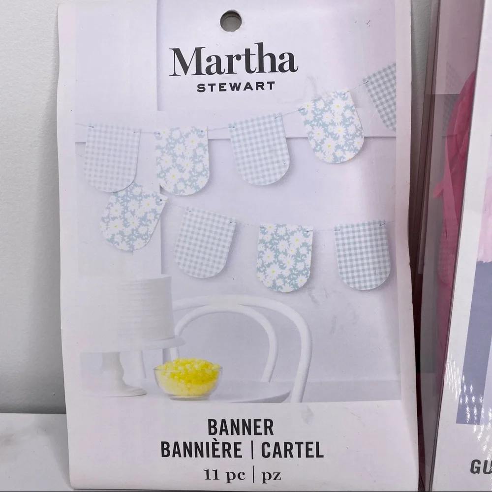 Martha Stewart Garland & Banner Decorations Lot of 3